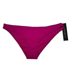NWT La Blanca Island Goddess Bikini Bottom in Berry Pink Sz. 12